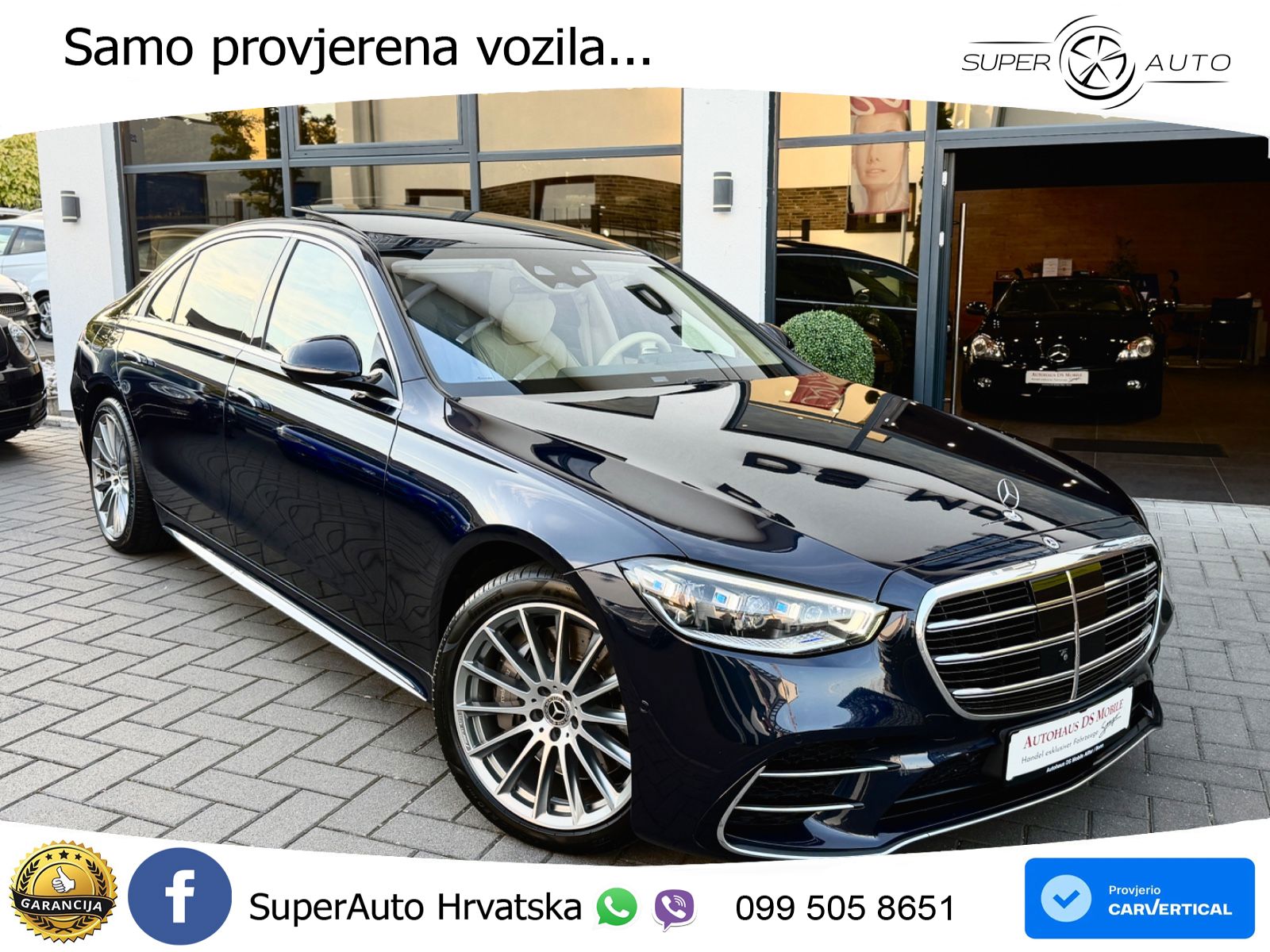 Mercedes S 580 V8 (503 KS) EQ Boost 4MATIC 9G-TRONIC AMG ACC+HEAD+4xGR SJED+360+PANO