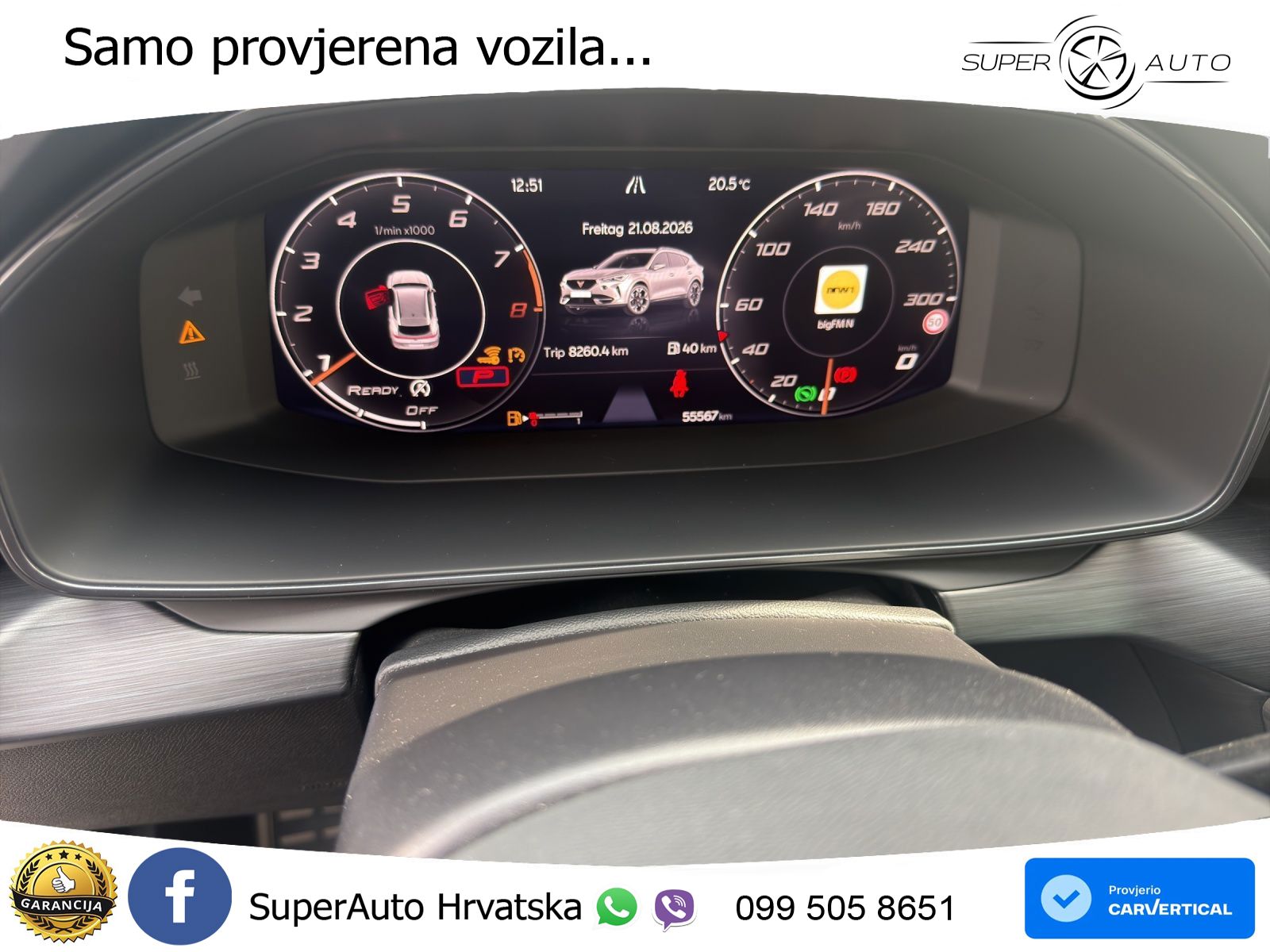 Cupra Formentor VZ5 2.5 TSI (390 KS) 4Drive DSG MATRIX+GR SJED+KAM