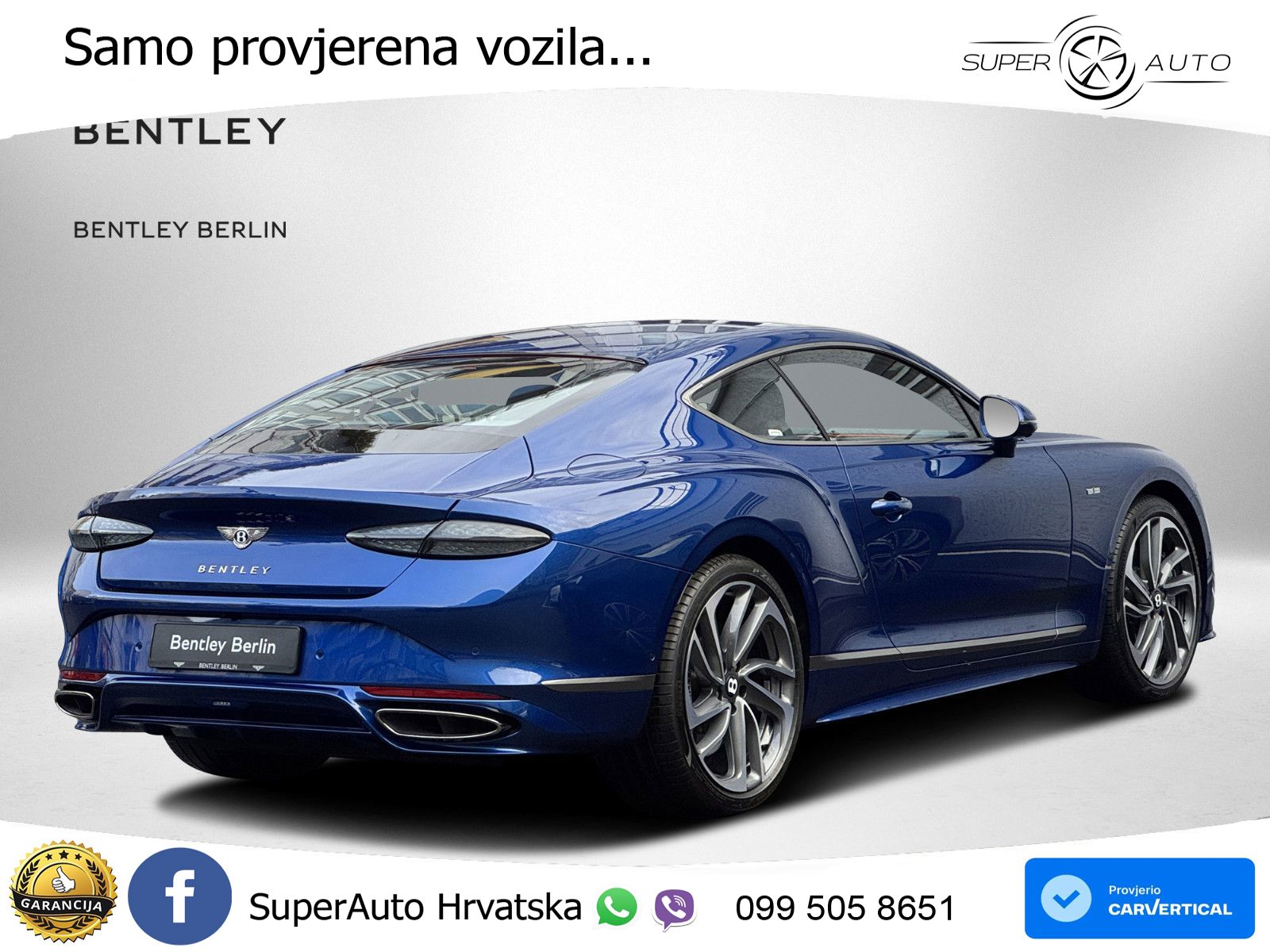 Bentley Continental GT IV 4.0 V8 TFSi (782 KS) AWD DCT LED+GR SJED+ACC