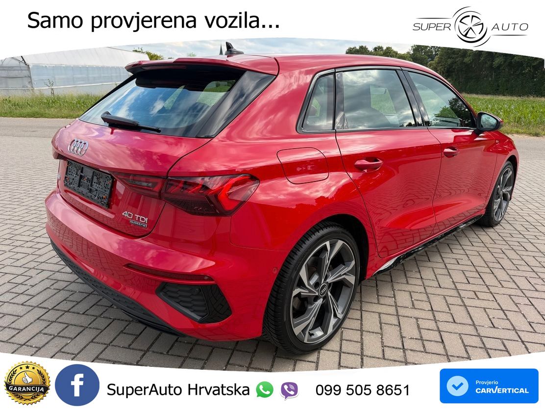 Audi A3 40 TDI (200 KS) quattro S tronic S line LED+GR SJED+ACC