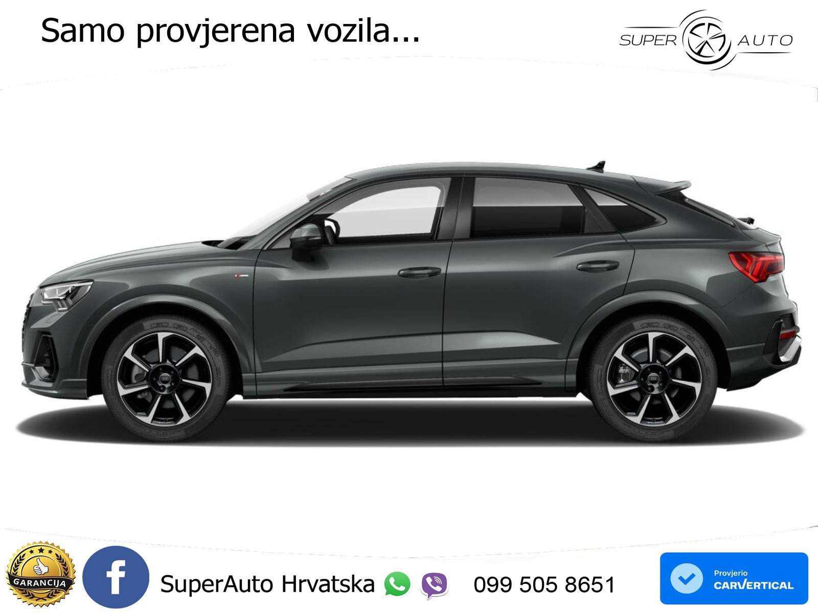 Audi Q3 Sportback 40 TDI (200 KS) quattro S tronic S line LED+GR SJED+ACC