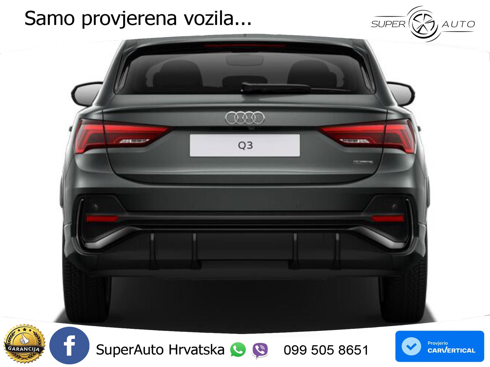 Audi Q3 Sportback 40 TDI (200 KS) quattro S tronic S line LED+GR SJED+ACC
