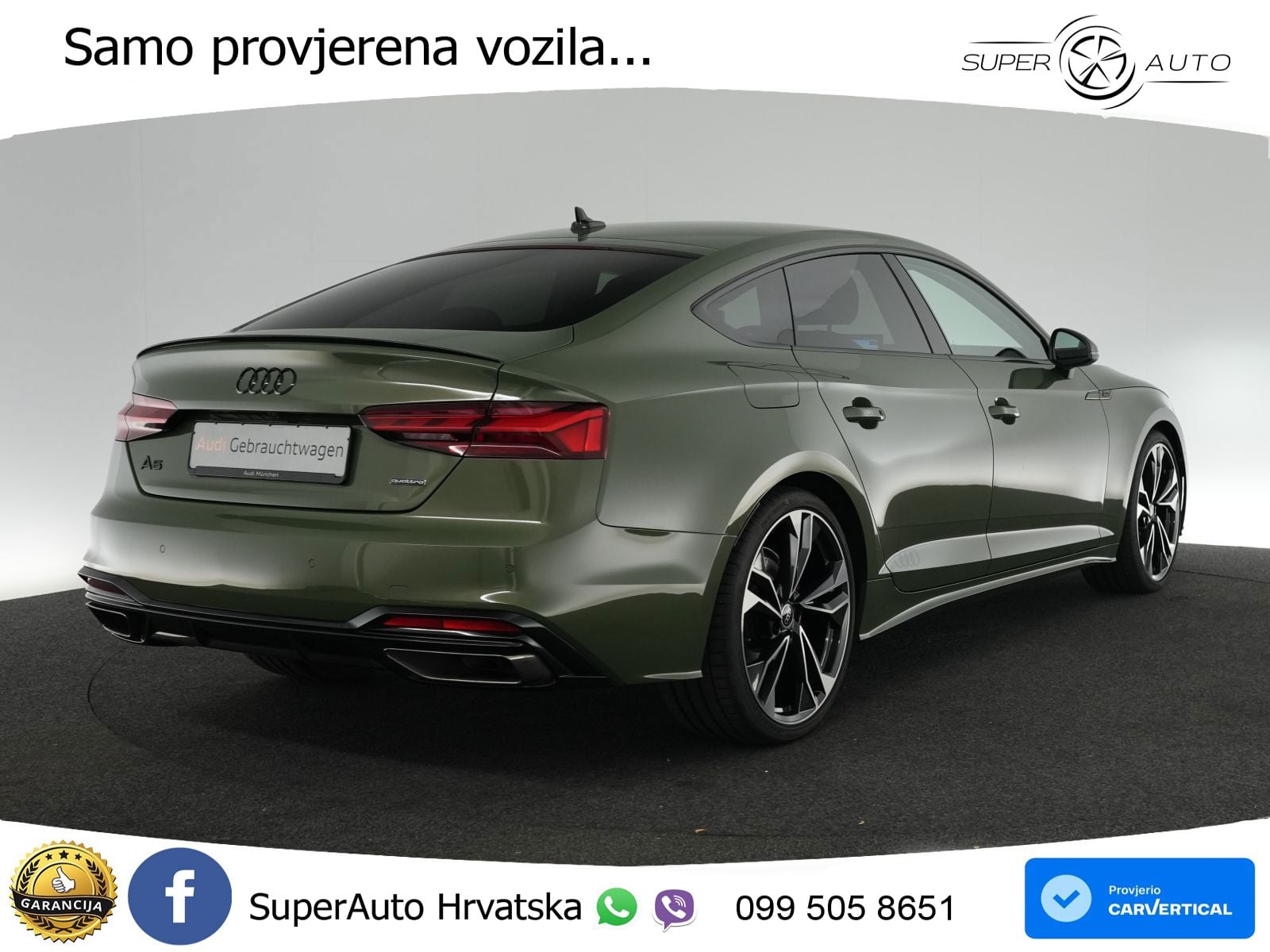 Audi A5 Sportback  40 TFSI (204 KS) quattro S tronic S line MATRIX+GR SJED+KAM