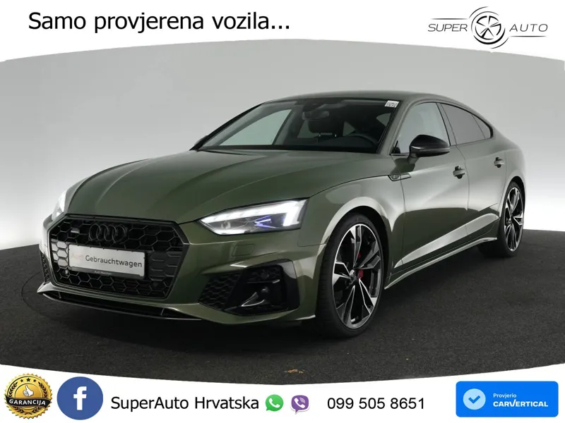Audi A5 Sportback  40 TFSI (204 KS) quattro S tronic S line MATRIX+GR SJED+KAM