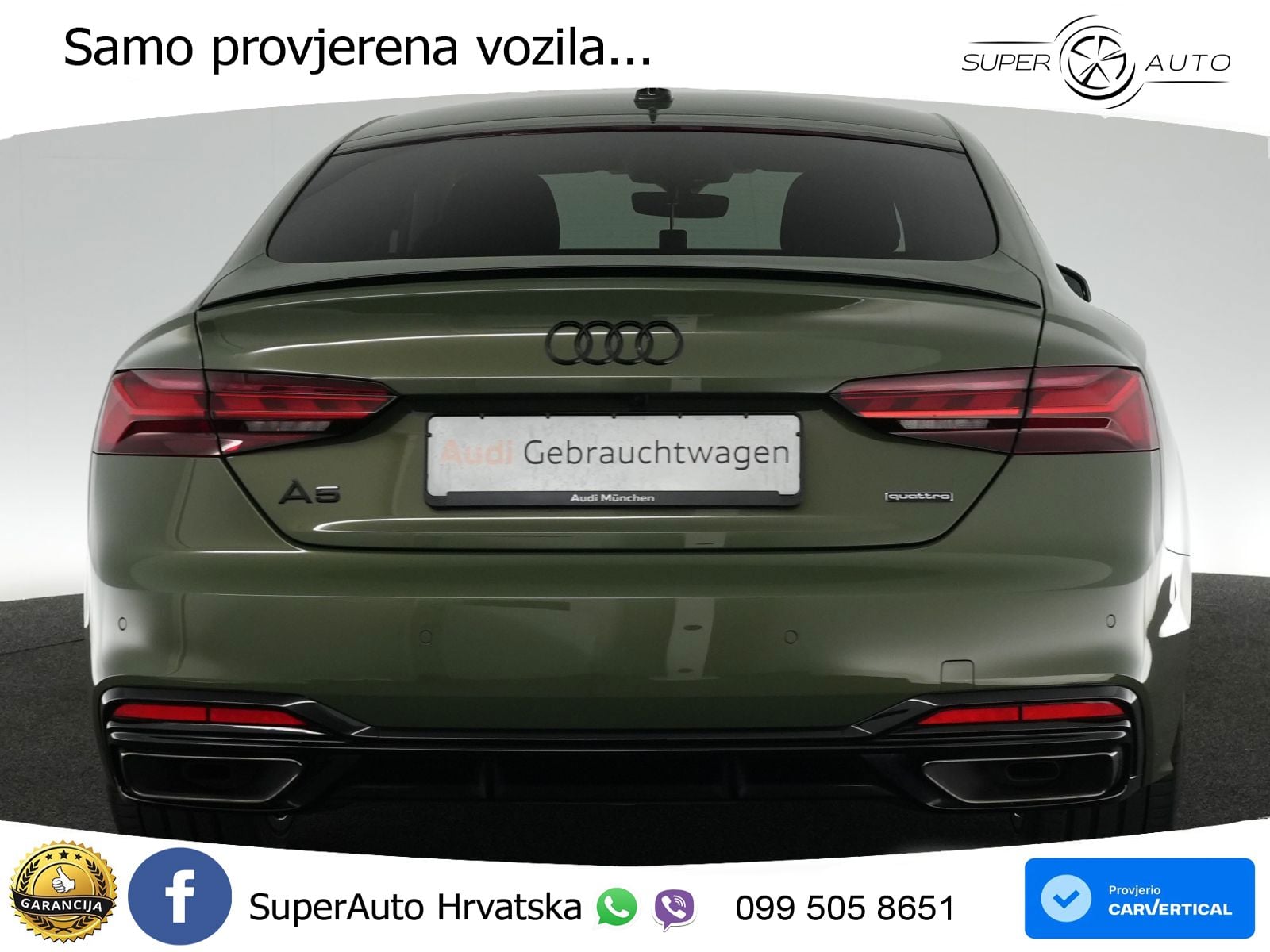 Audi A5 Sportback  40 TFSI (204 KS) quattro S tronic S line MATRIX+GR SJED+KAM