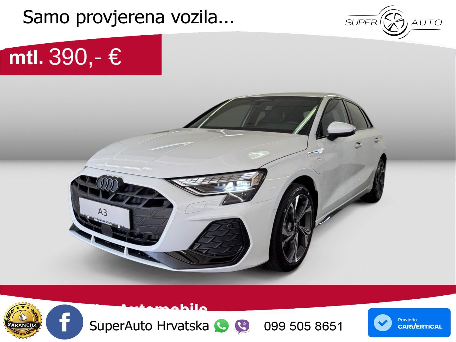 Audi A3 Sportback 40 TFSI e (204 KS) Plug-in Hybrid S tronic S line MATRIX+GR SJED+KAM