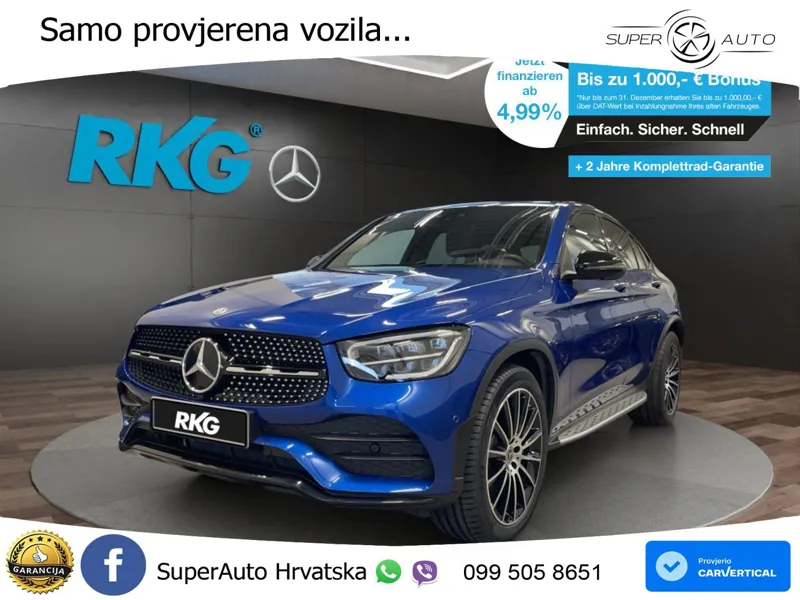 Mercedes GLC Coupe 220d (194 KS) 4MATIC G-TRONIC AMG LED+GR SJED+ACC