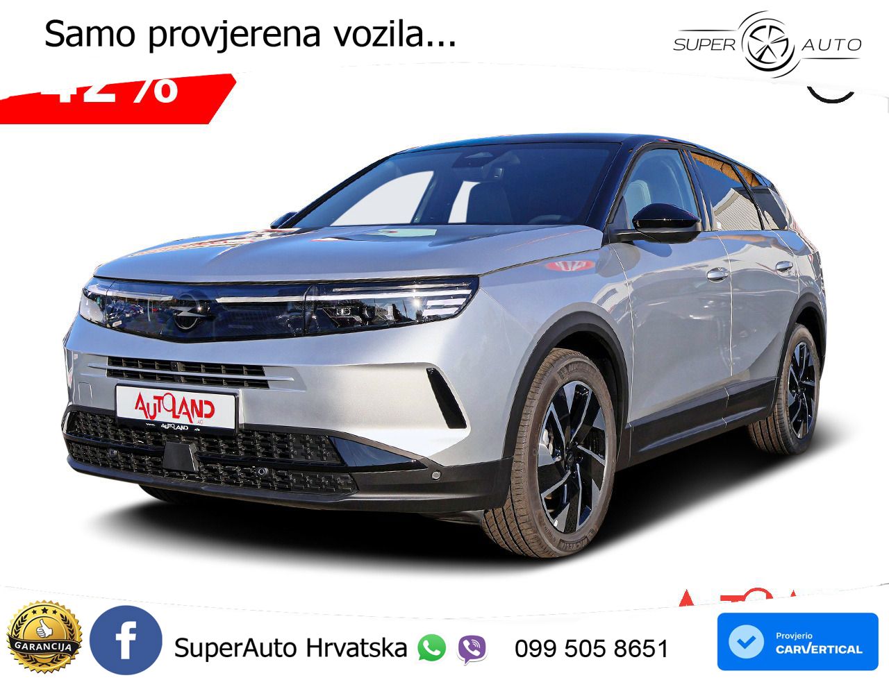 Opel Grandland 1.2 Turbo (145 KS) Hybrid eDCT Ultimate LED+GR SJED+ACC