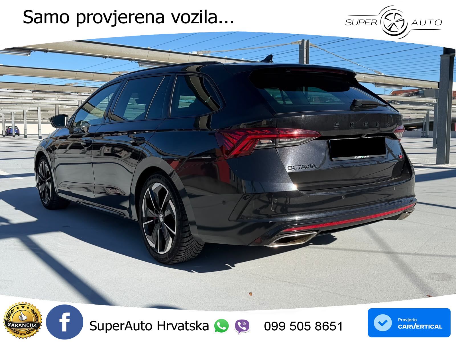 Škoda Octavia Combi RS 2.0 TSI (245 KS) LED+GR SJED+ACC