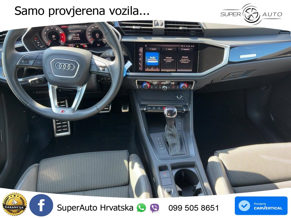 Audi Q3 Sportback 40 TFSI (190 KS) quattro S tronic S line LED+GR SJED+ACC