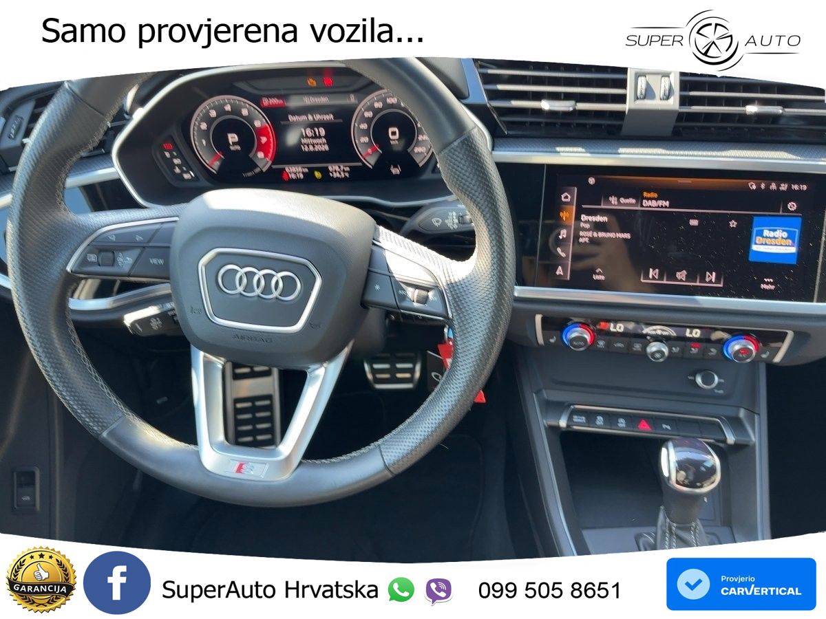 Audi Q3 Sportback 40 TFSI (190 KS) quattro S tronic S line LED+GR SJED+ACC