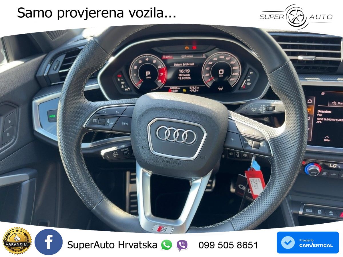 Audi Q3 Sportback 40 TFSI (190 KS) quattro S tronic S line LED+GR SJED+ACC