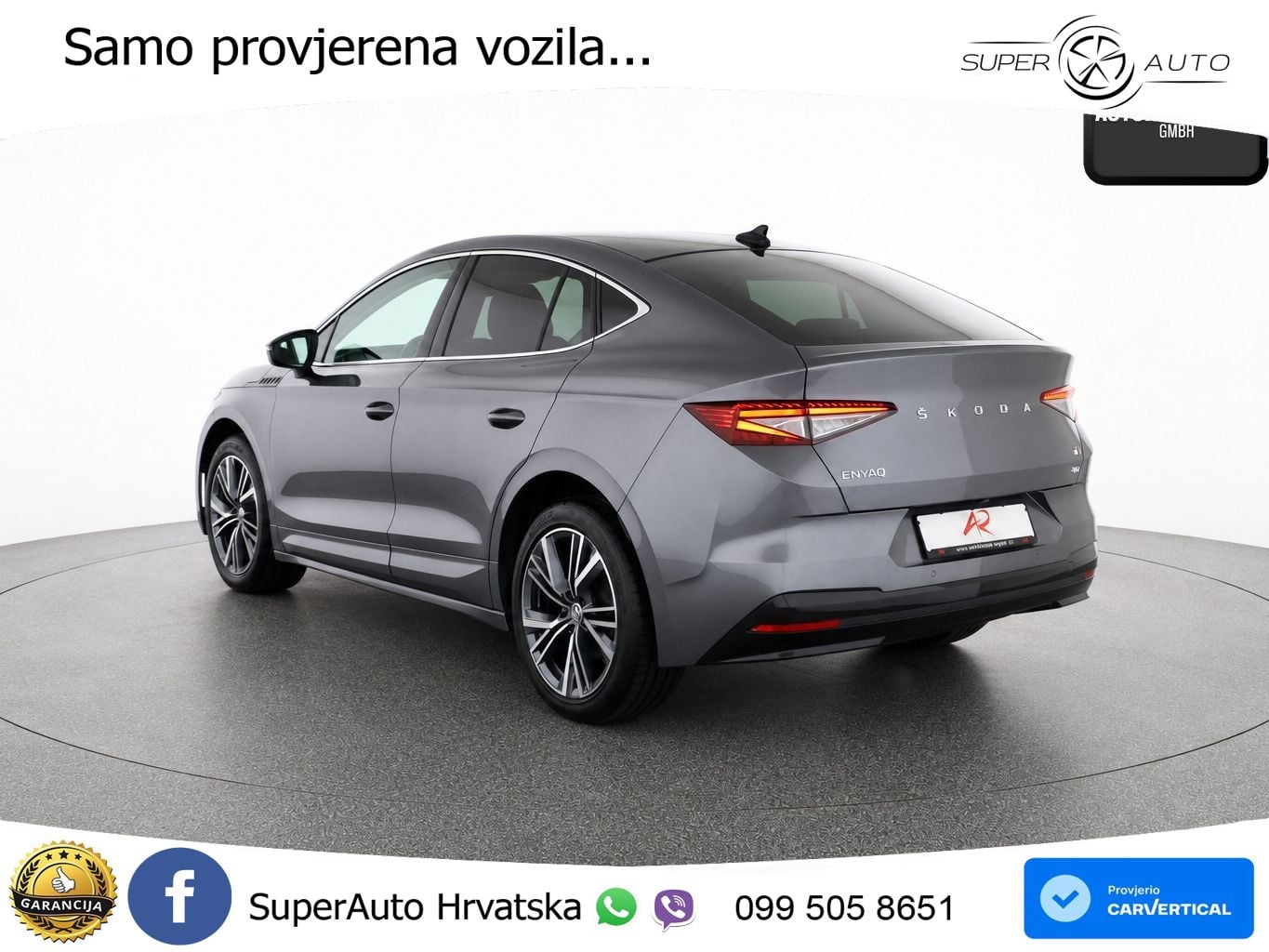 Škoda Enyaq iV 80 82 kWh (204 KS) SportLine LED+GR SJED+ACC