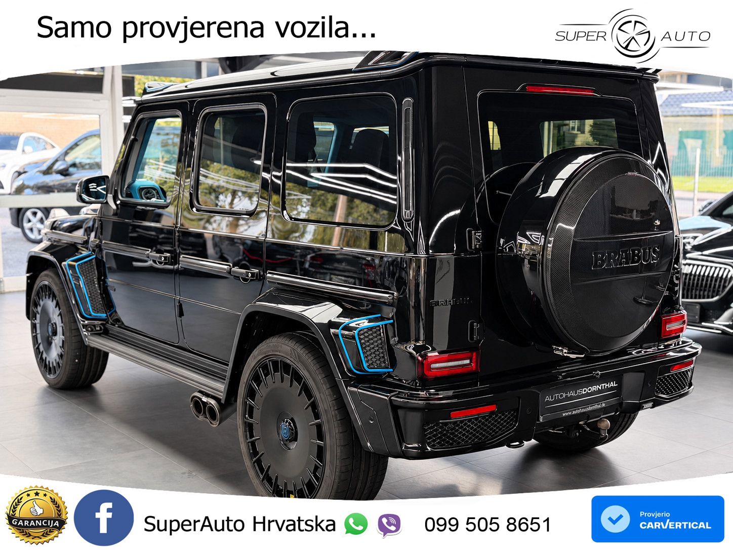 Mercedes AMG G 63 Long V8 (585 KS) 4MATIC 9G-TRONIC AMG SPEEDSHIFT TCT Brabus ZRAČNI+ACC+4xGR SJED+360