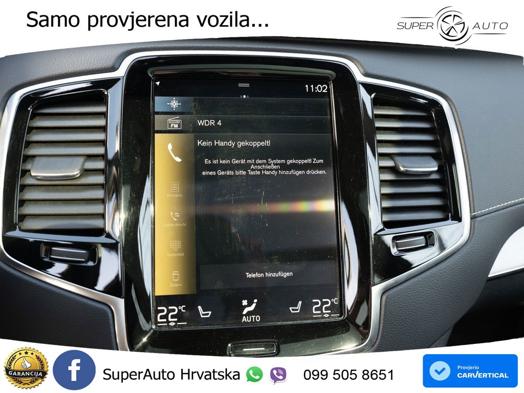 Volvo XC90 2.0 B5 Diesel AWD Automatic ZRAČNI+ACC+GR SJED+KAM+PANO