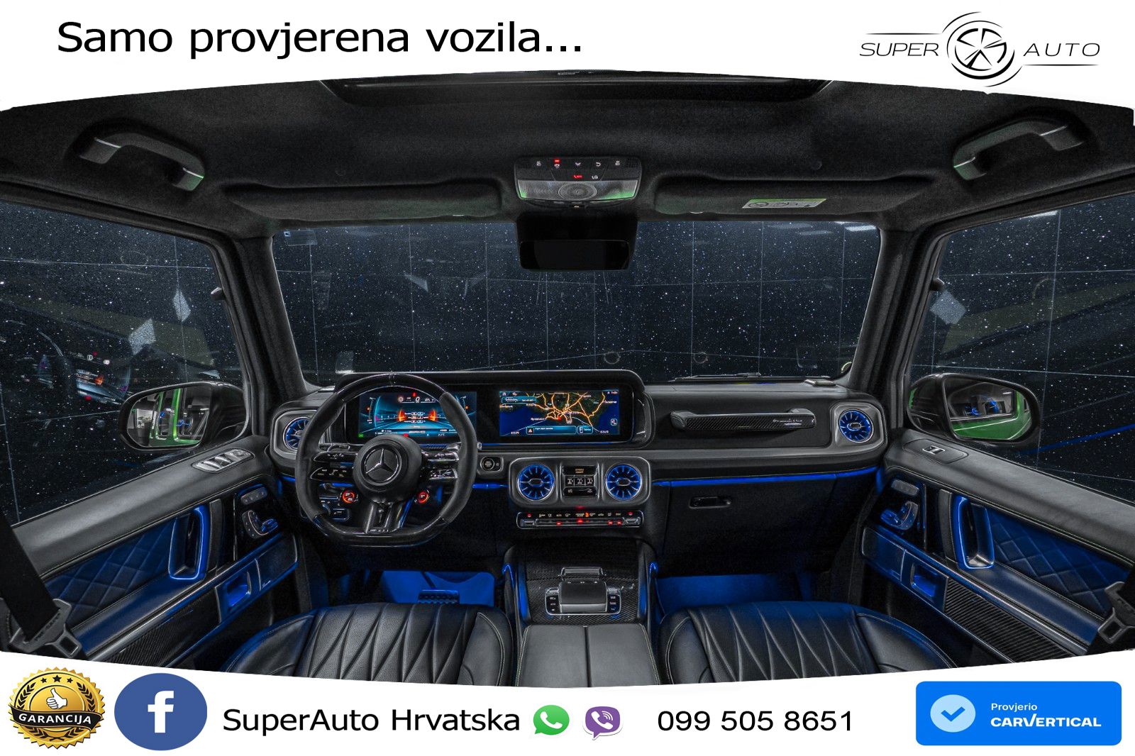 Mercedes AMG G 63 Long V8 (585 KS) 4MATIC 9G-TRONIC AMG SPEEDSHIFT TCT Superior LED+GR SJED+ACC
