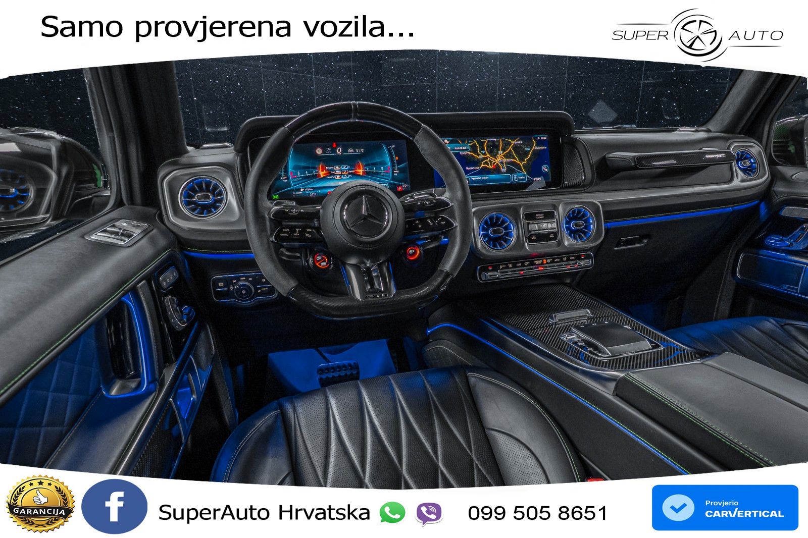 Mercedes AMG G 63 Long V8 (585 KS) 4MATIC 9G-TRONIC AMG SPEEDSHIFT TCT Superior LED+GR SJED+ACC