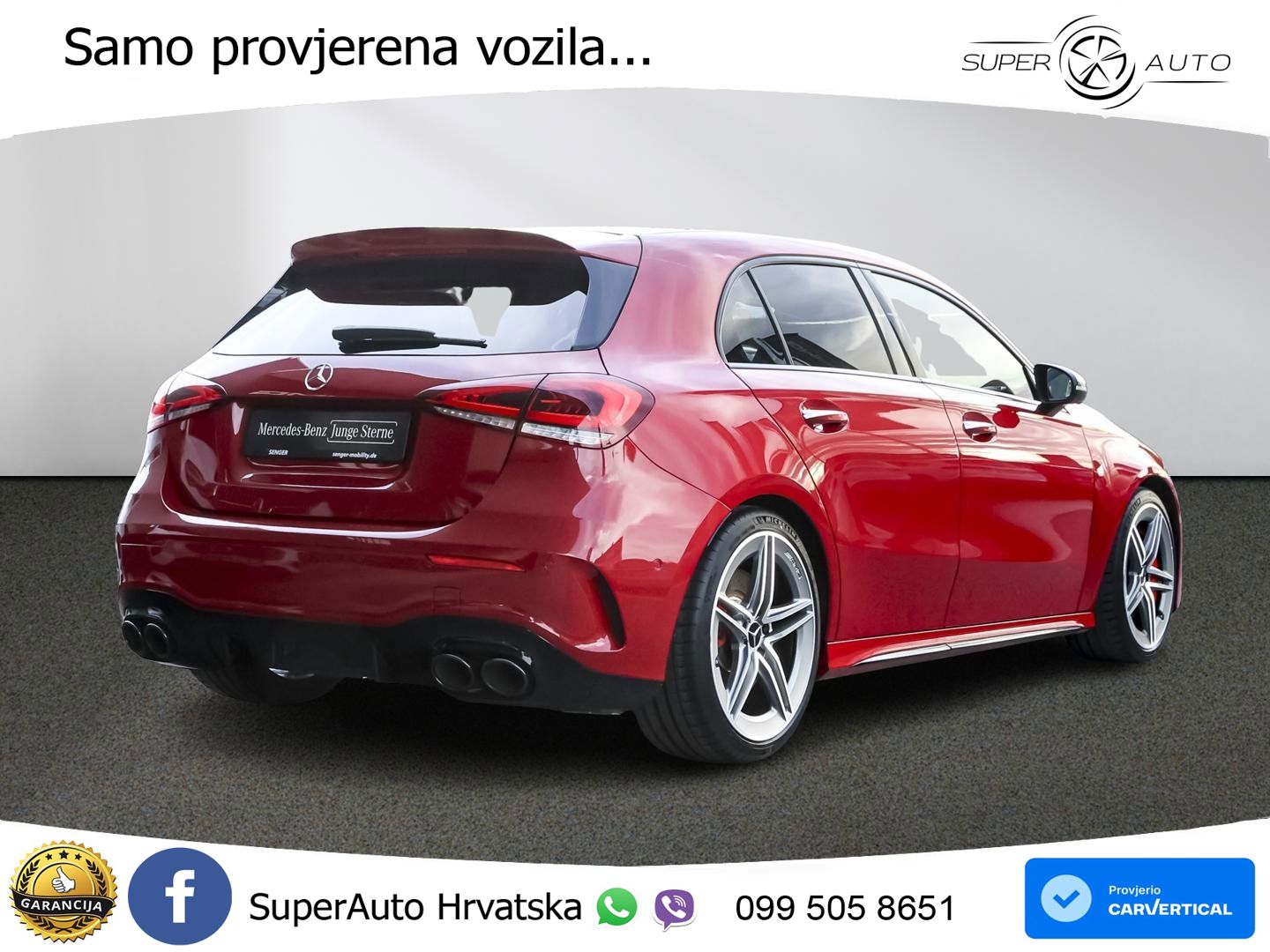 Mercedes-Benz AMG A 45 S 4MATIC+ AMG SPEEDSHIFT DCT 8G ACC+HEAD+GR SJED+360+PANO