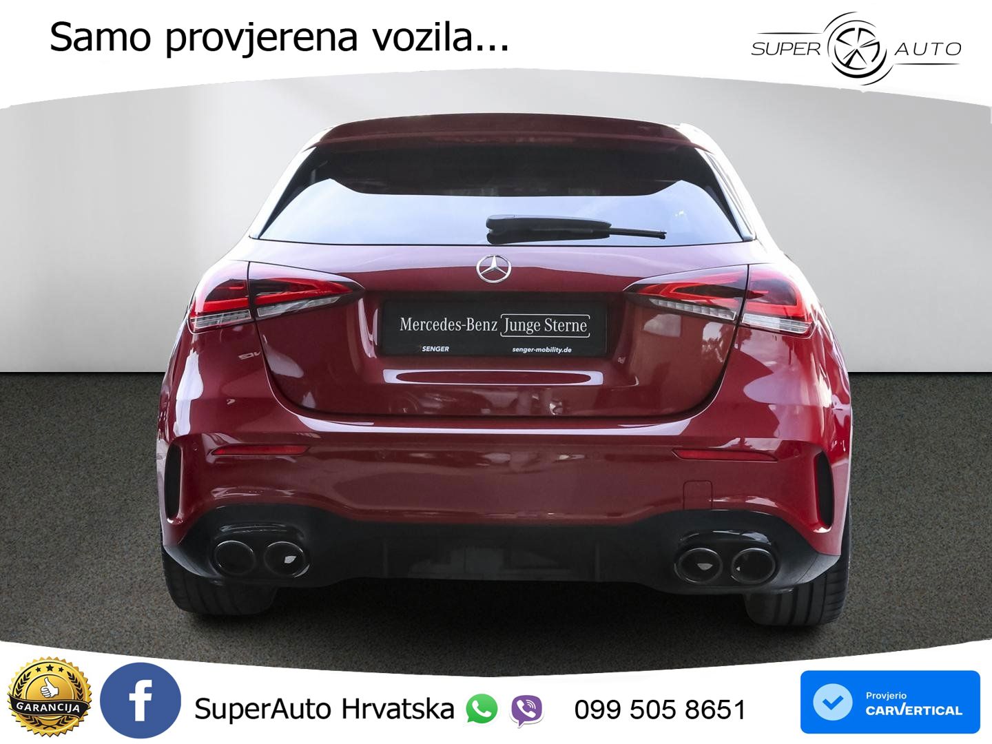 Mercedes-Benz AMG A 45 S 4MATIC+ AMG SPEEDSHIFT DCT 8G ACC+HEAD+GR SJED+360+PANO