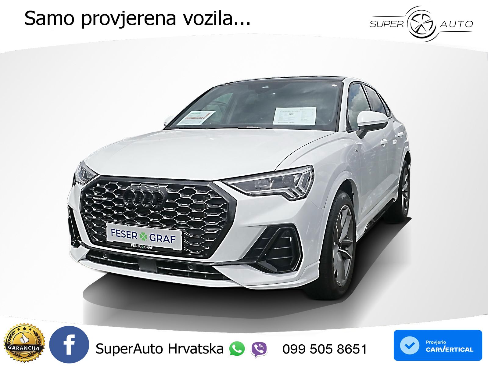 Audi Q3 II Sportback 40 TFSI (190 KS) quattro S tronic 2x S line LED+GR SJED+ACC