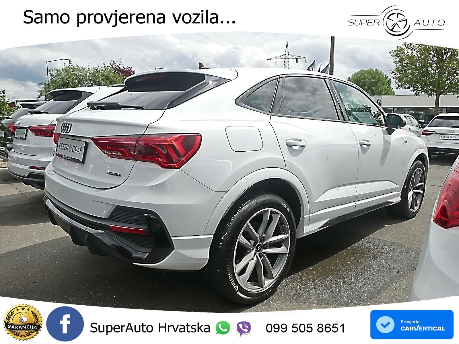 Audi Q3 II Sportback 40 TFSI (190 KS) quattro S tronic 2x S line LED+GR SJED+ACC