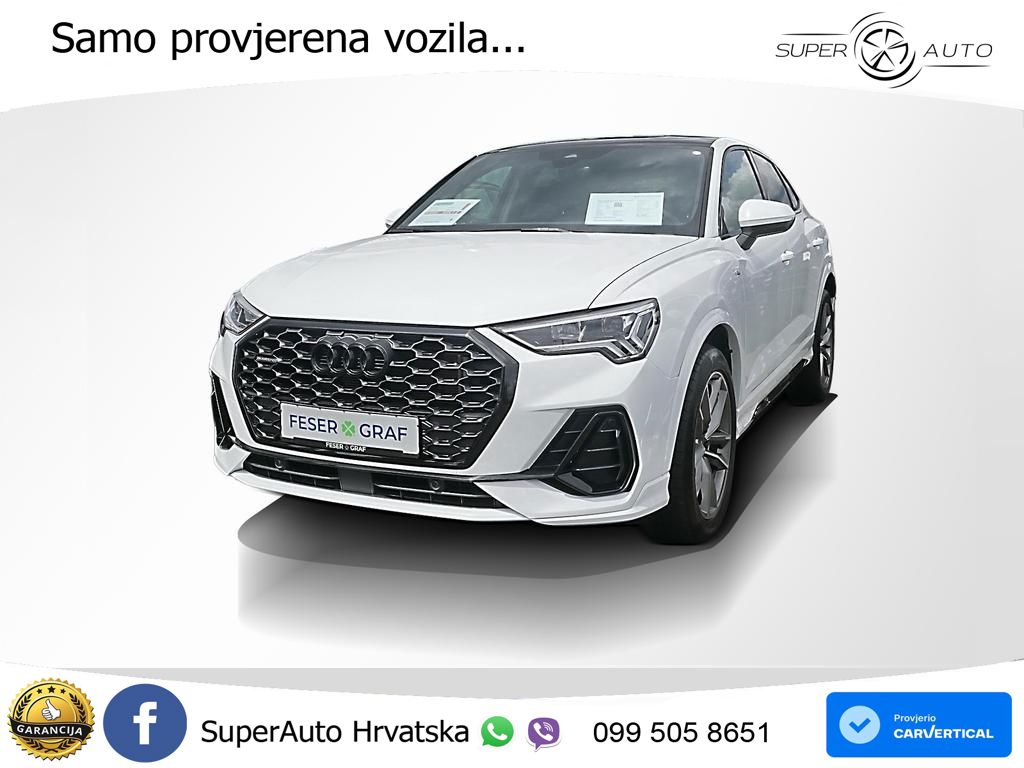 Audi Q3 II Sportback 40 TFSI (190 KS) quattro S tronic 2x S line LED+GR SJED+ACC