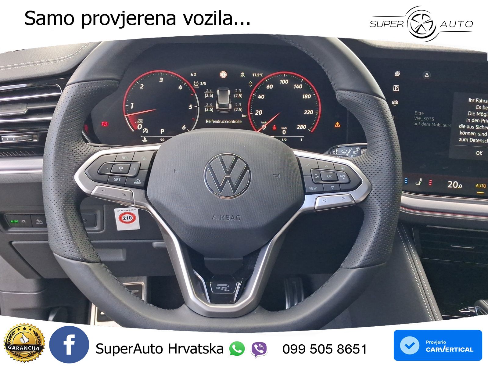 Volkswagen Touareg 3.0 V6 TDI (286 KS) 4MOTION Tiptronic ZRAČNI+ACC+4xGR SJED+KAM