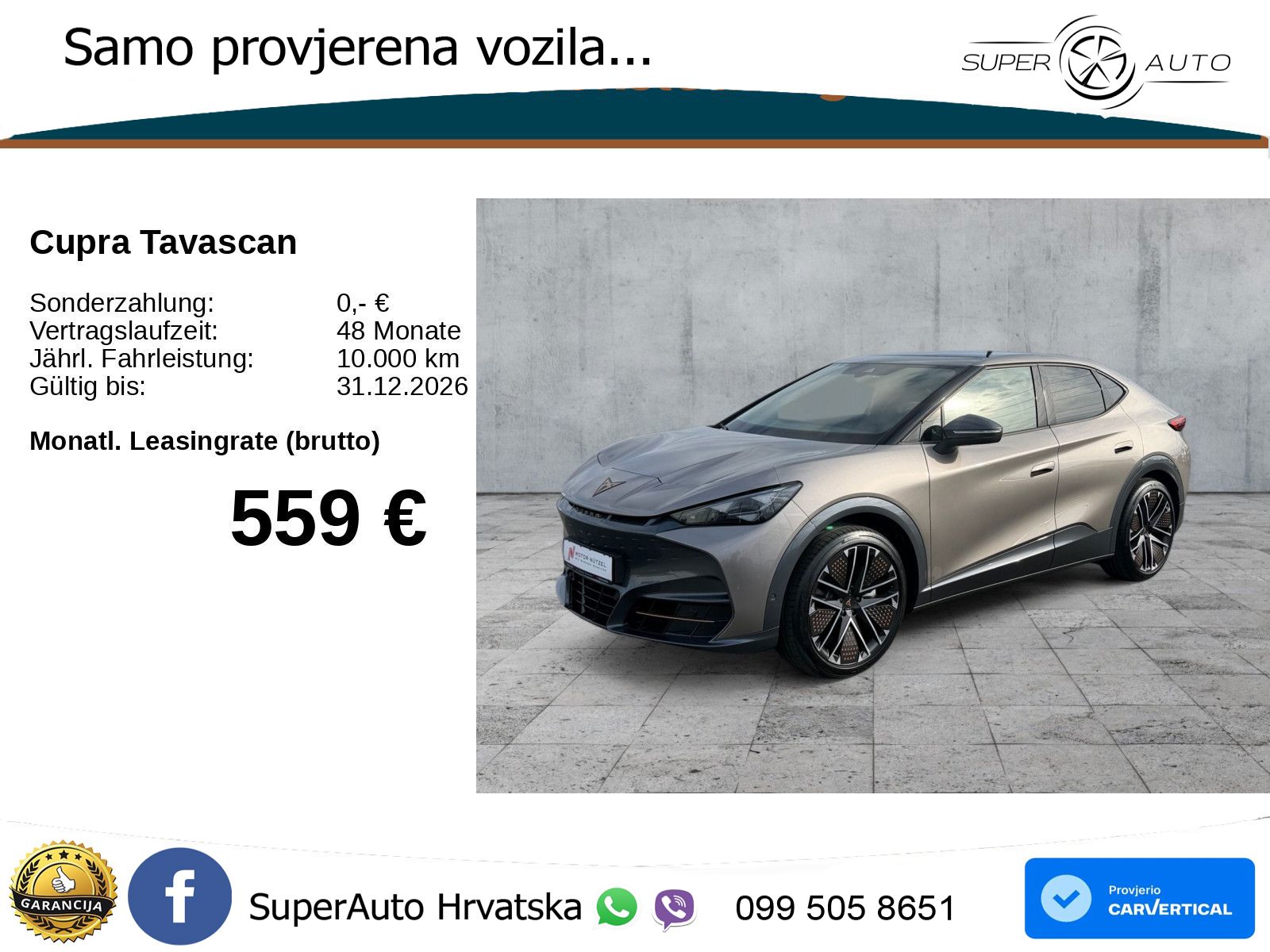 Cupra Tavascan 82 kWh (340 KS)  4WD VZ MATRIX+GR SJED+KAM