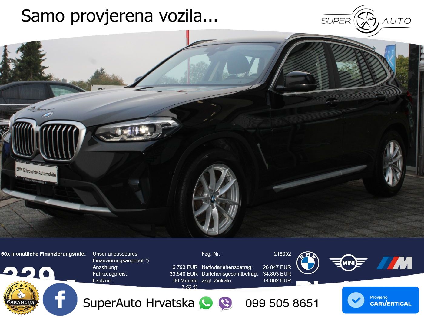 BMW X3 20d xDrive Steptronic LED+GR SJED+ACC