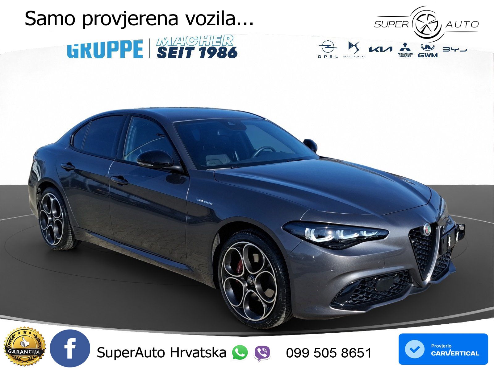 Alfa Romeo Giulia 2.0 Turbo (280 KS) AWD Automatic LED+GR SJED+ACC