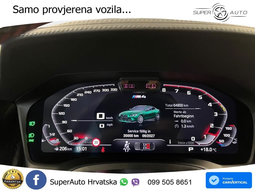 BMW M4 Competition 3.0 (510 KS) xDrive Steptronic LED+GR SJED+ACC