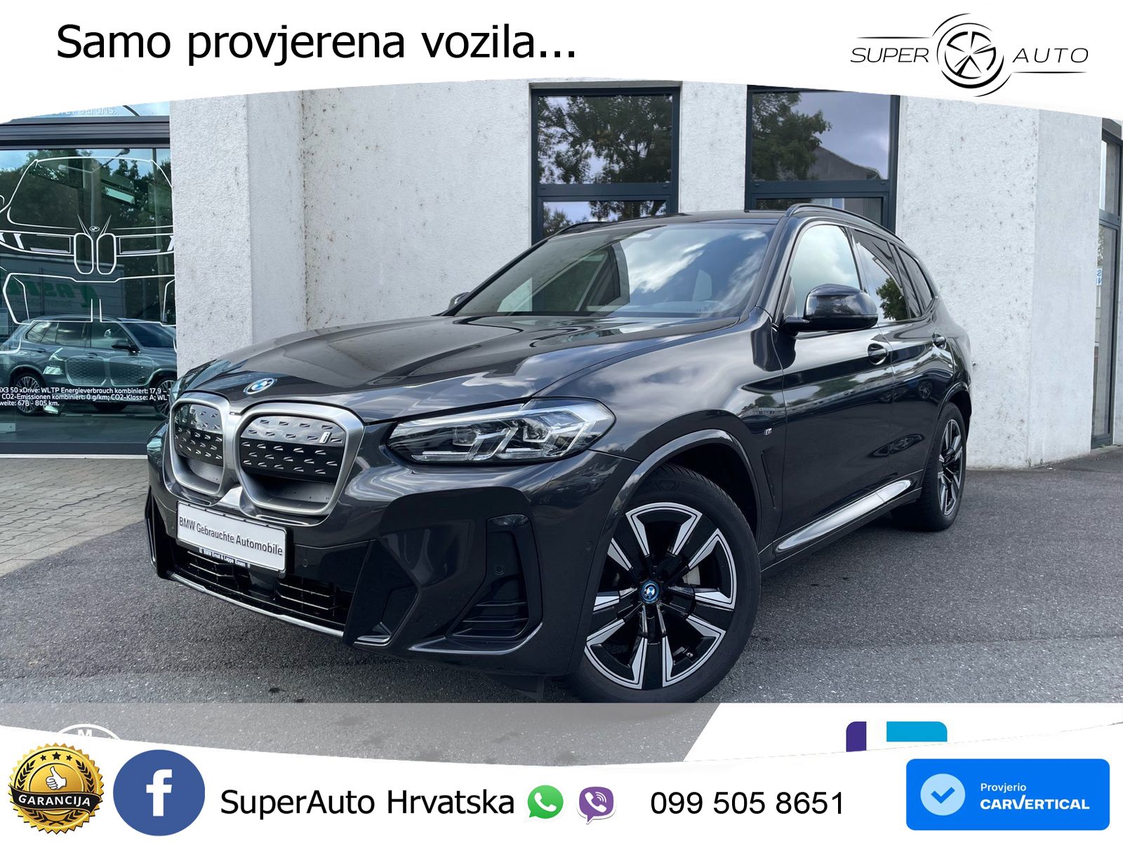 BMW iX3 80 kWh (286 KS) M Sport LED+GR SJED+ACC