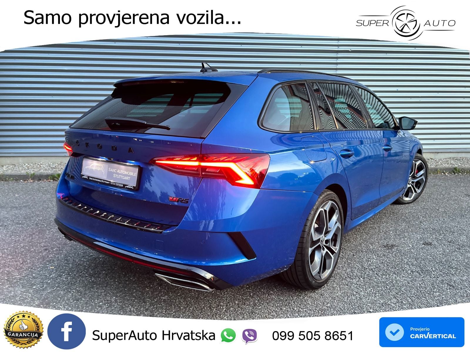 Škoda Octavia Combi RS 2.0 TSI (245 KS) DSG LED+GR SJED+ACC