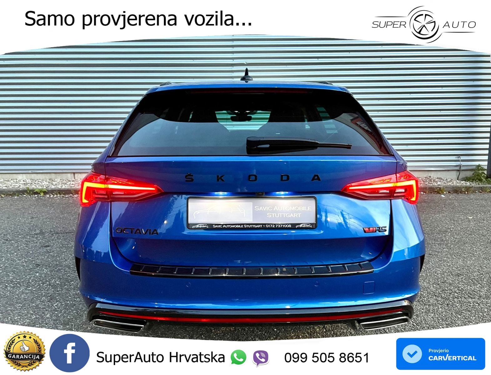 Škoda Octavia Combi RS 2.0 TSI (245 KS) DSG LED+GR SJED+ACC