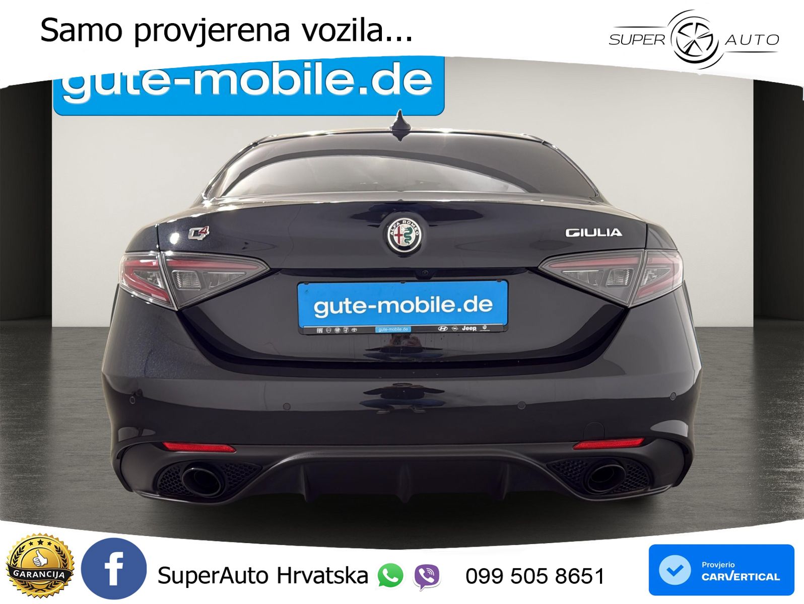 Alfa Romeo Giulia 2.0 Turbo (280 KS) Q4 Automatic LED+GR SJED+ACC