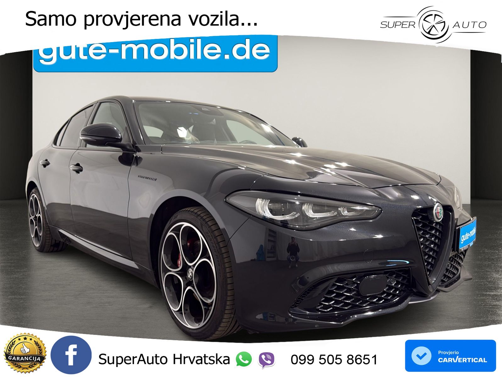 Alfa Romeo Giulia 2.0 Turbo (280 KS) Q4 Automatic LED+GR SJED+ACC