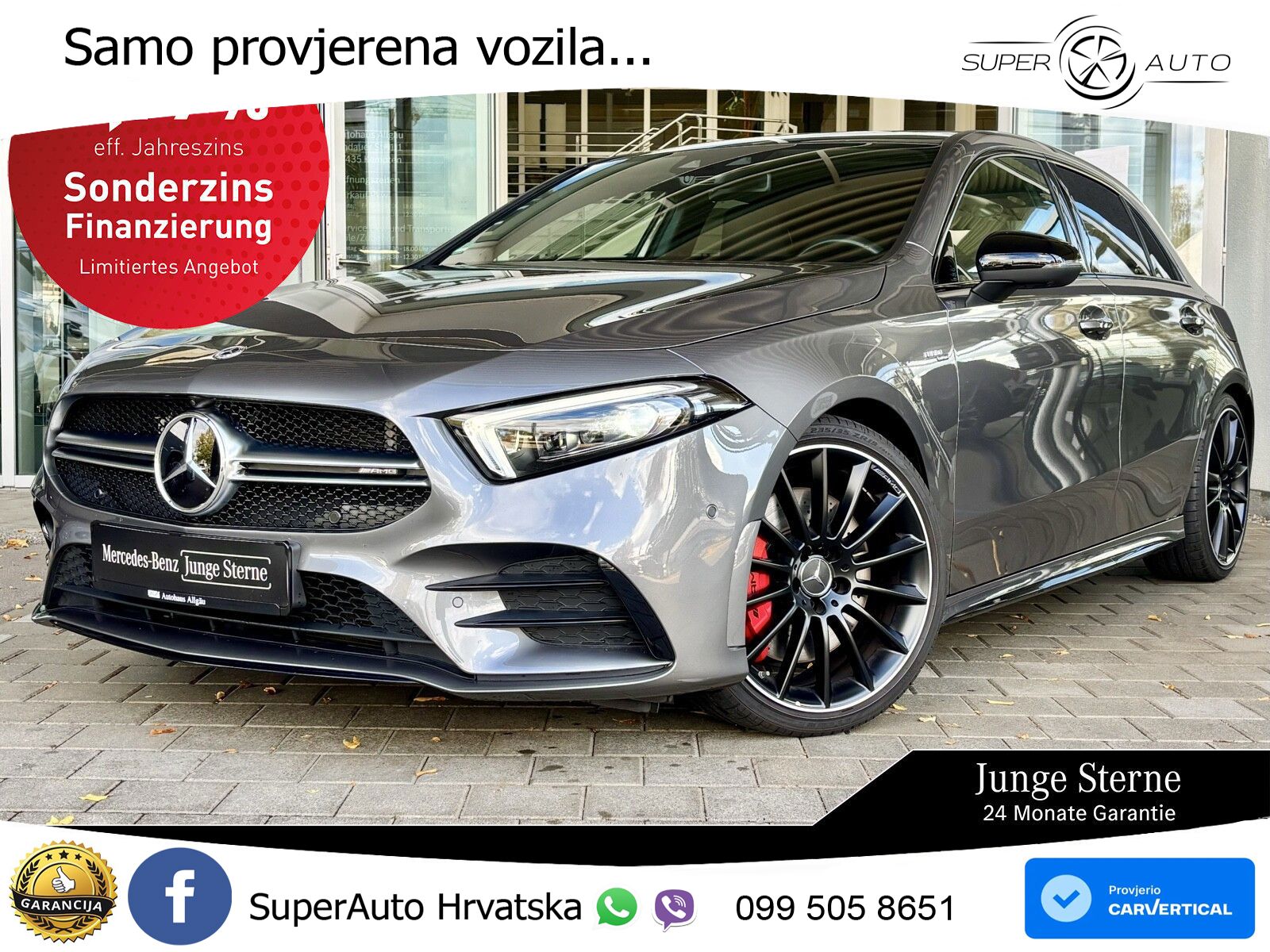 Mercedes-Benz AMG A 35 4MATIC AMG SPEEDSHIFT DCT ACC+HEAD+GR SJED+360+PANO