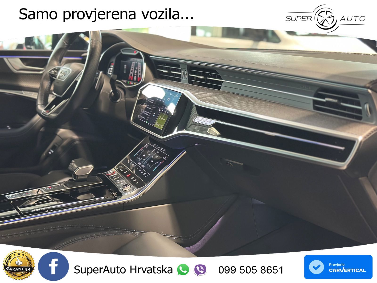 Audi RS7 4.0 TFSI V8 performance (630 KS) quattro tiptronic LED+GR SJED+ACC