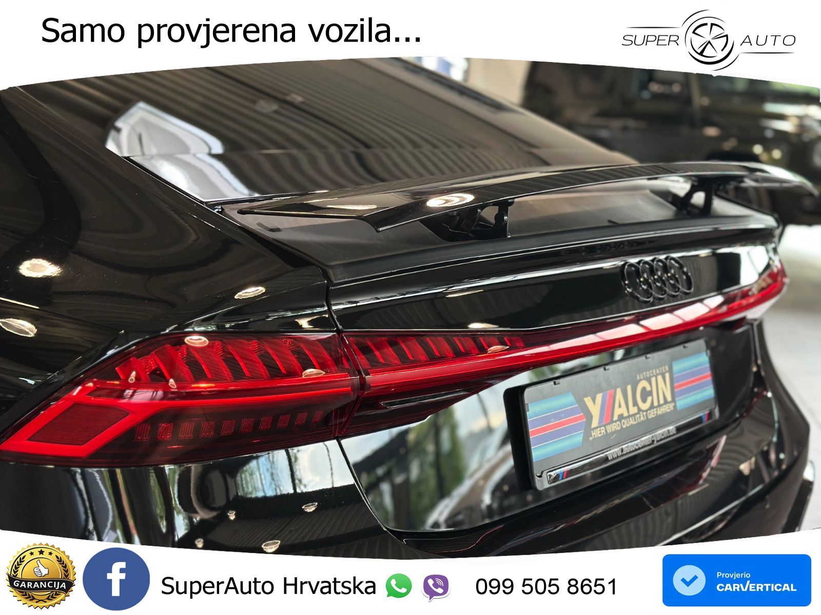 Audi RS7 4.0 TFSI V8 performance (630 KS) quattro tiptronic LED+GR SJED+ACC