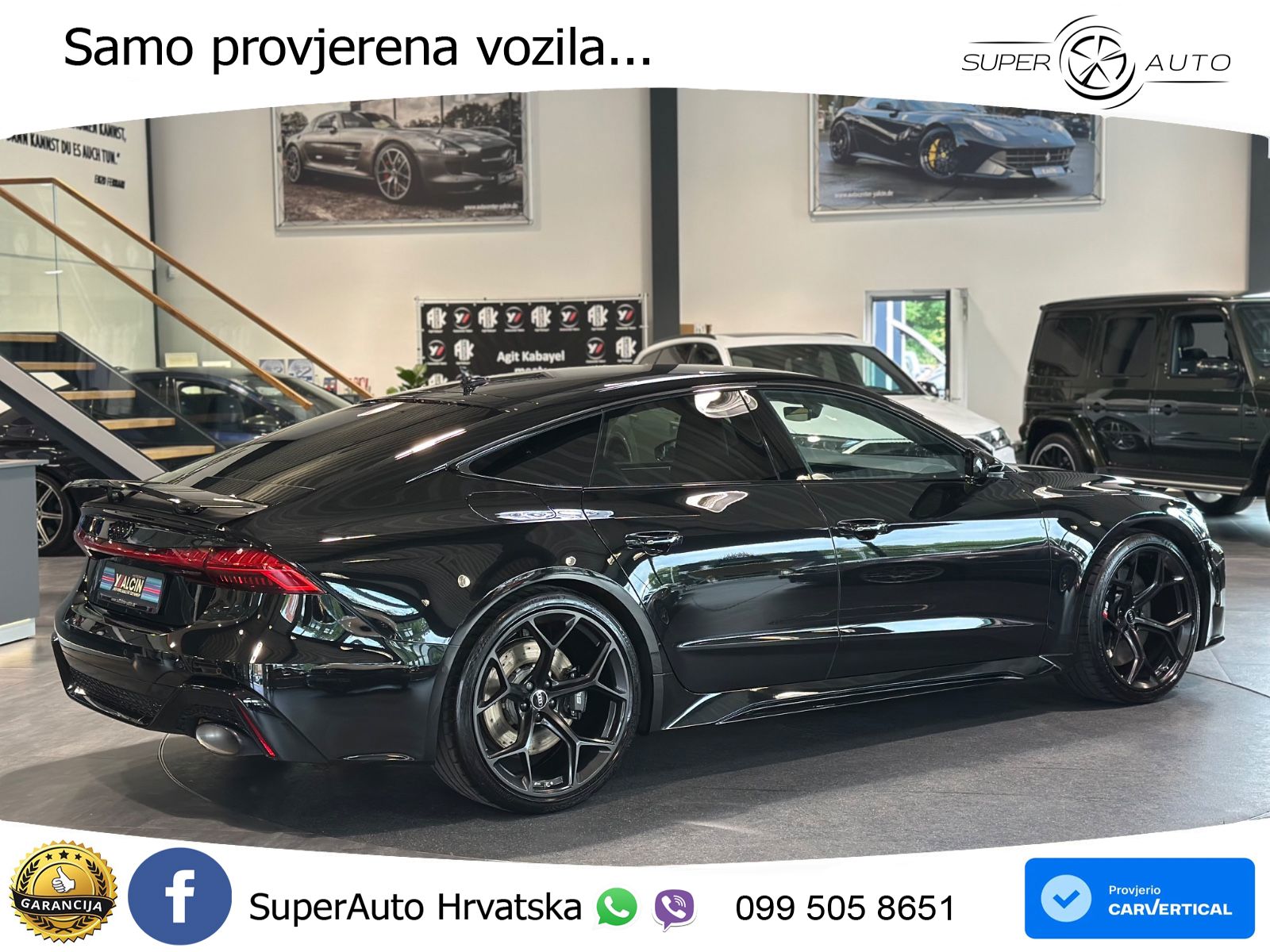 Audi RS7 4.0 TFSI V8 performance (630 KS) quattro tiptronic LED+GR SJED+ACC