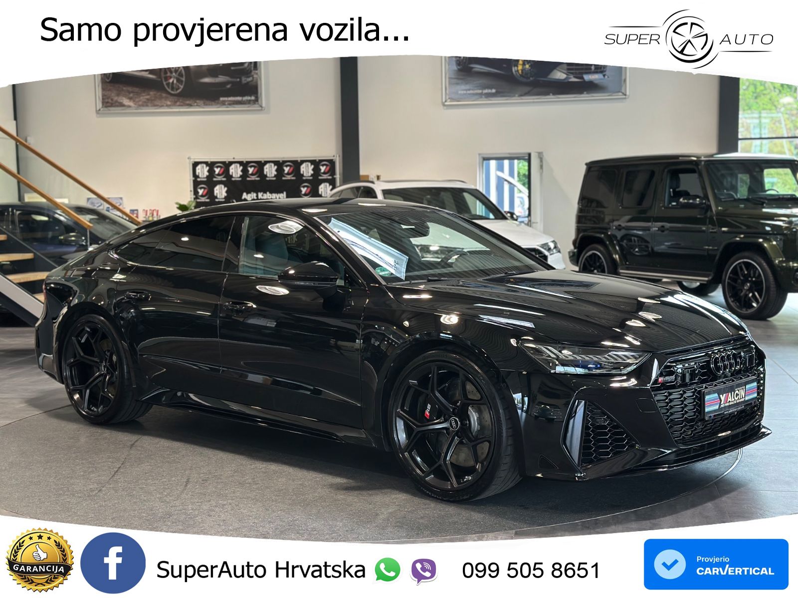 Audi RS7 4.0 TFSI V8 performance (630 KS) quattro tiptronic LED+GR SJED+ACC