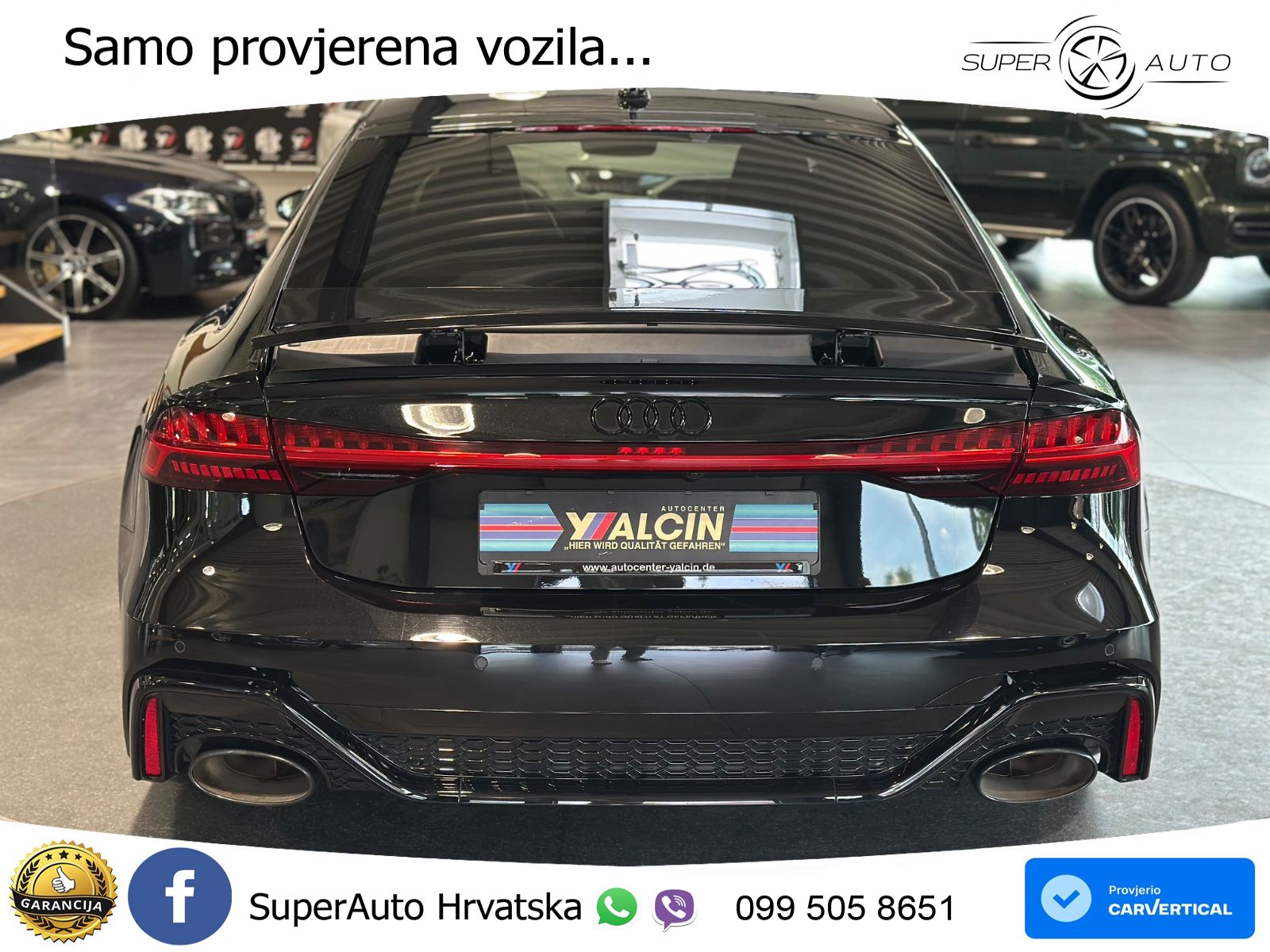 Audi RS7 4.0 TFSI V8 performance (630 KS) quattro tiptronic LED+GR SJED+ACC