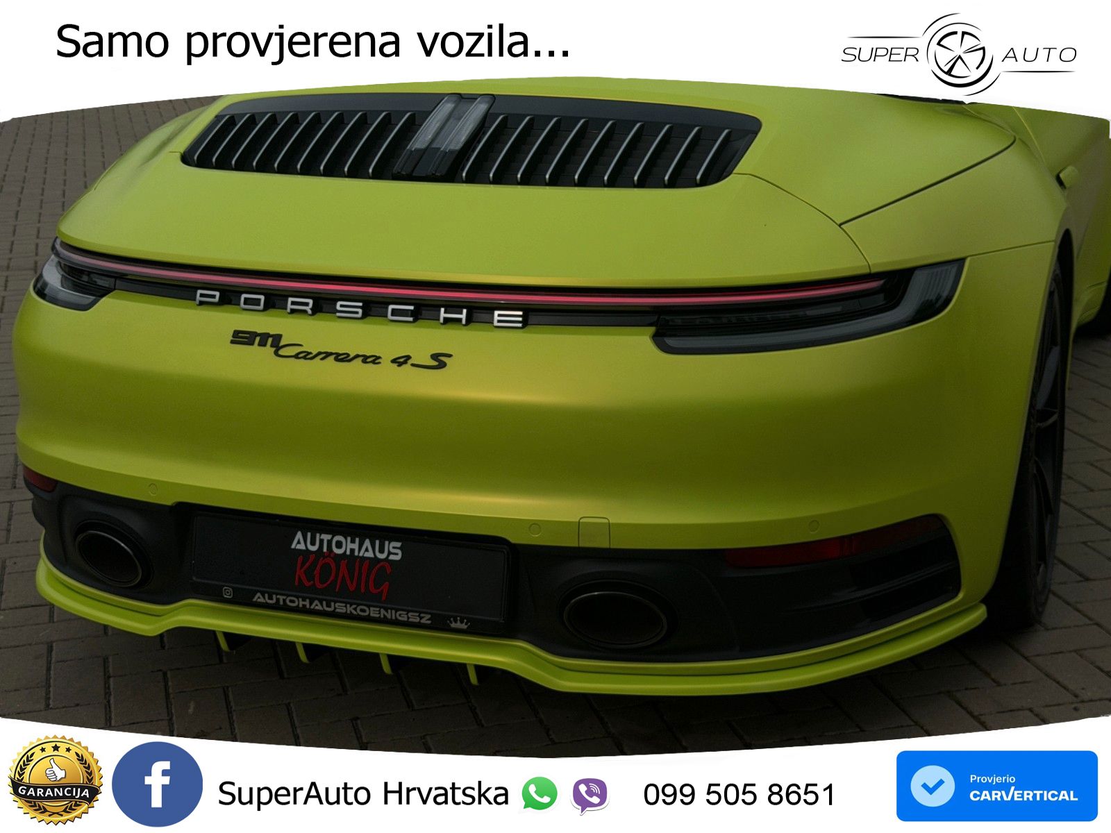 Porsche 911 Carrera 4S Cabriolet 3.0 (450 KS) PDK ZRAČNI+ACC+GR SJED+KAM