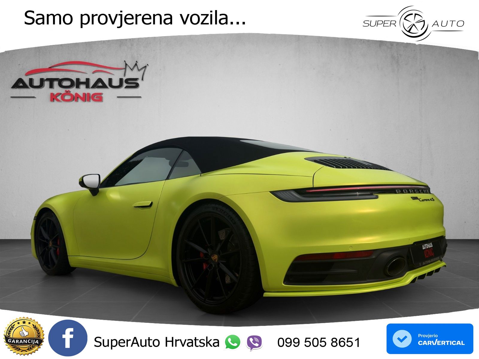 Porsche 911 Carrera 4S Cabriolet 3.0 (450 KS) PDK ZRAČNI+ACC+GR SJED+KAM