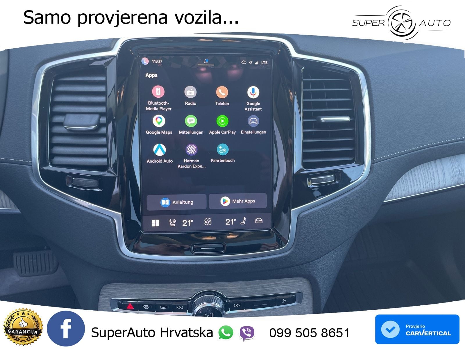 Volvo XC90 2.0 B5 Diesel AWD Automatic ZRAČNI+ACC+4xGR SJED+KAM