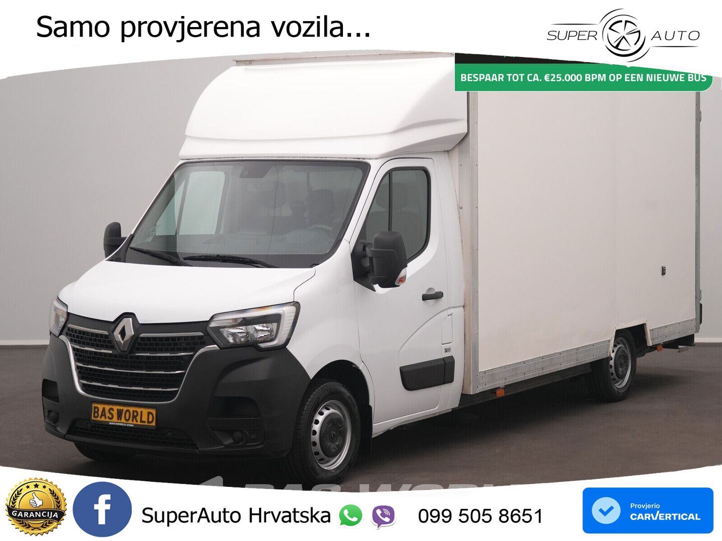 Renault Master 145PK Lowliner Bakwagen LED Navi Airco Cr 145 KS