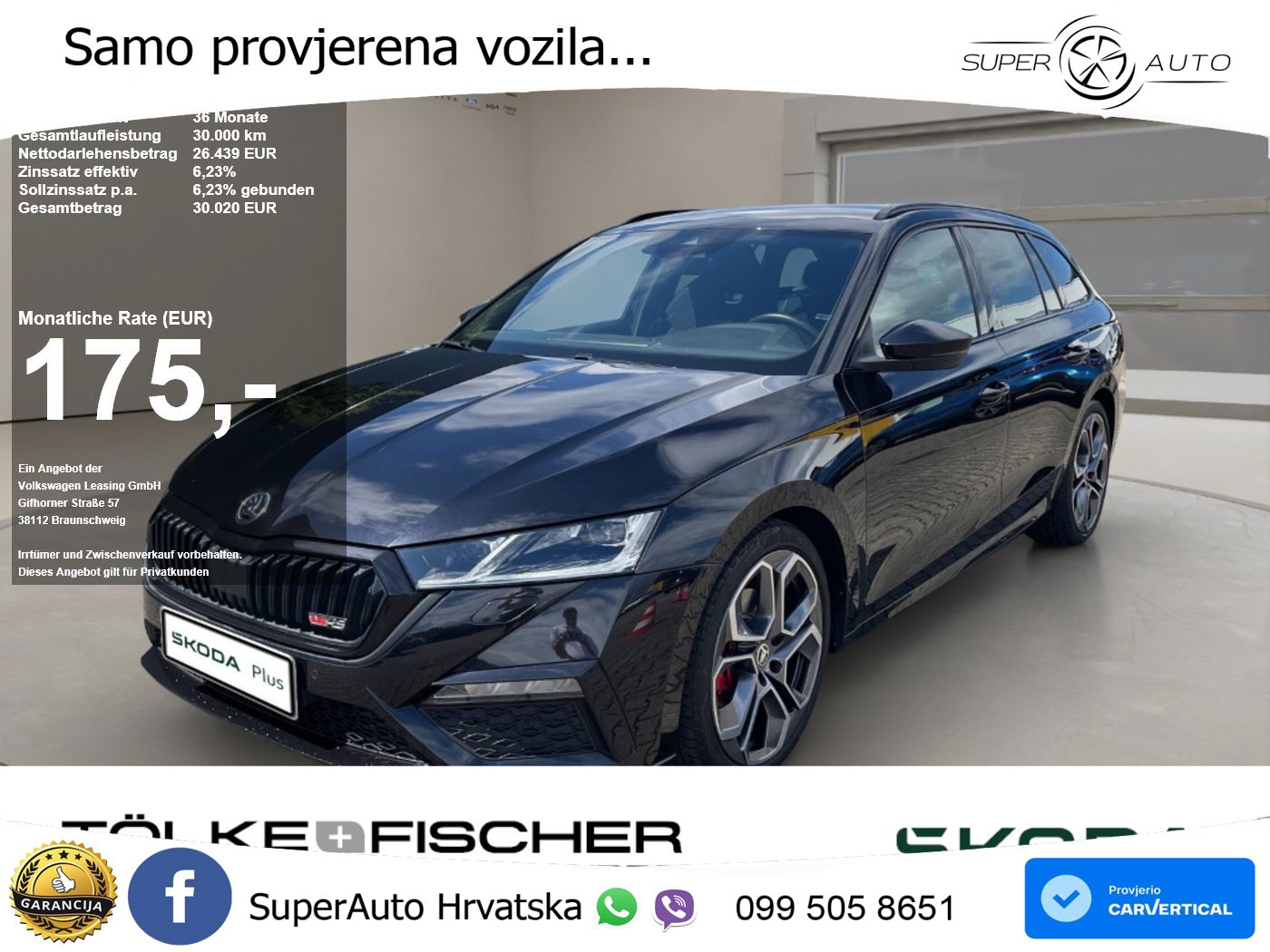 Škoda Octavia Combi RS 2.0 TDI (200 KS) DSG LED+GR SJED+ACC