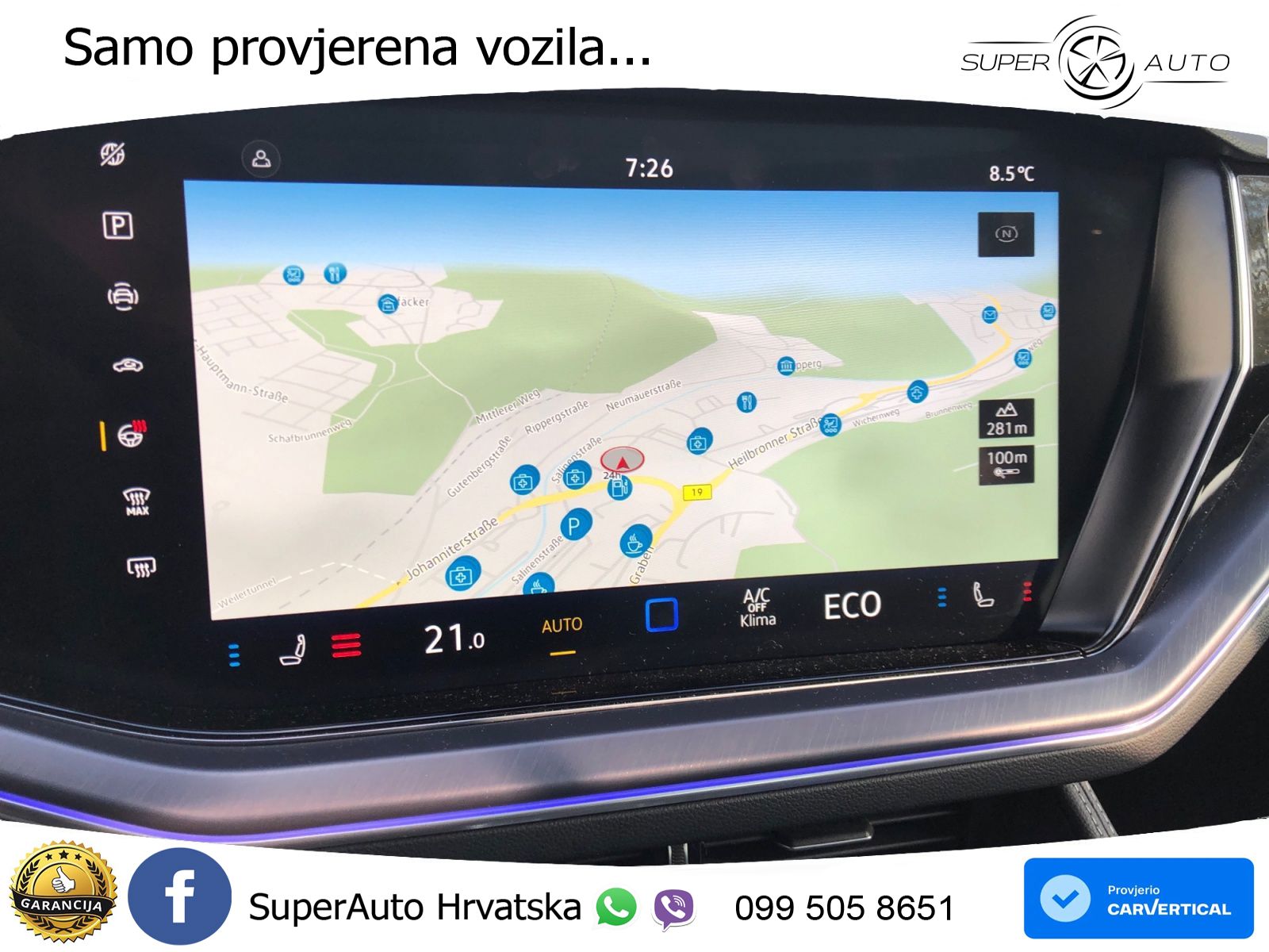 Volkswagen Touareg 3.0 V6 TDI (286 KS) 4MOTION Tiptronic ZRAČNI+ACC+GR SJED+KAM+PANO