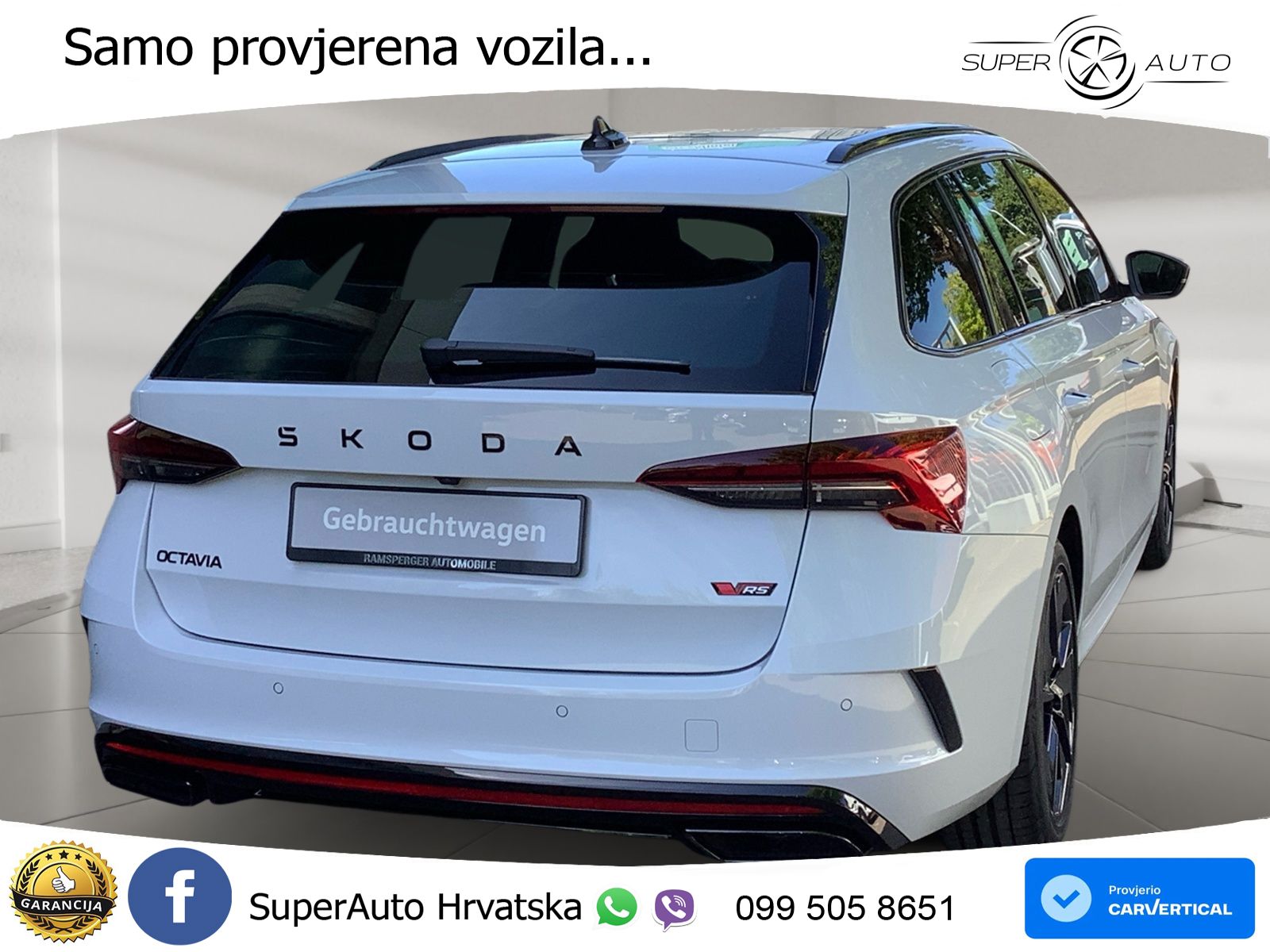 Škoda Octavia Combi RS 2.0 TSI (265 KS) DSG LED+GR SJED+ACC