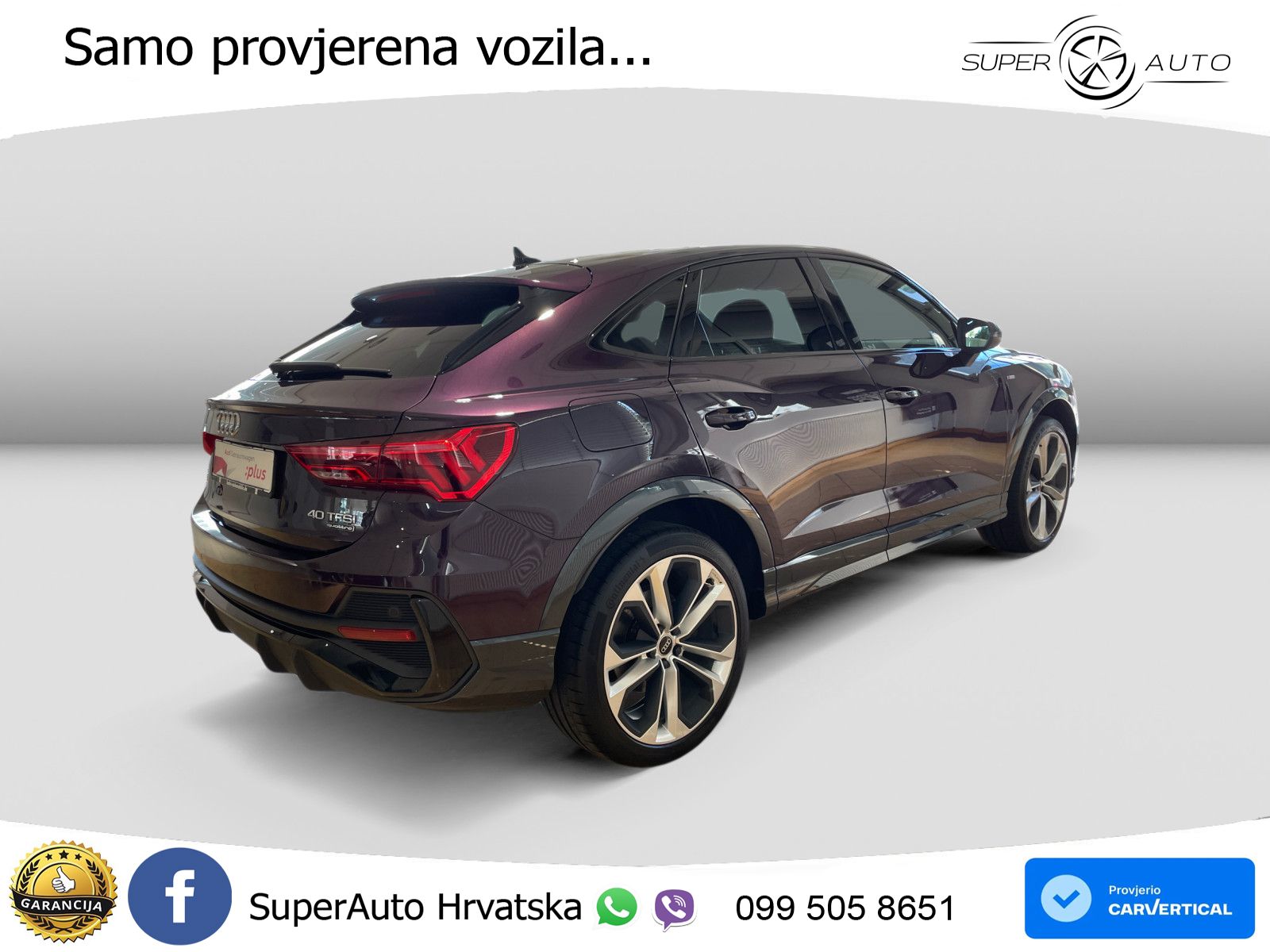 Audi Q3 II Sportback 40 TFSI (190 KS) quattro S tronic S line LED+GR SJED+ACC